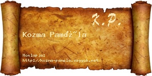 Kozma Paméla névjegykártya